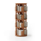 Bibliothèque cylindrique en bois, mobile et pivotante à 360°, avec tiroir