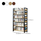 Bibliothèque autoportante simple à plusieurs niveaux en bois avec cadre en acier
