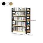Bibliothèque autoportante simple à plusieurs niveaux en bois avec cadre en acier