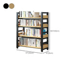 Bibliothèque autoportante simple à plusieurs niveaux en bois avec cadre en acier