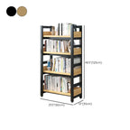 Bibliothèque autoportante simple à plusieurs niveaux en bois avec cadre en acier