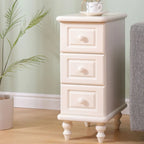 Table de chevet Art Déco avec plateau en bois, 3 tiroirs et pieds