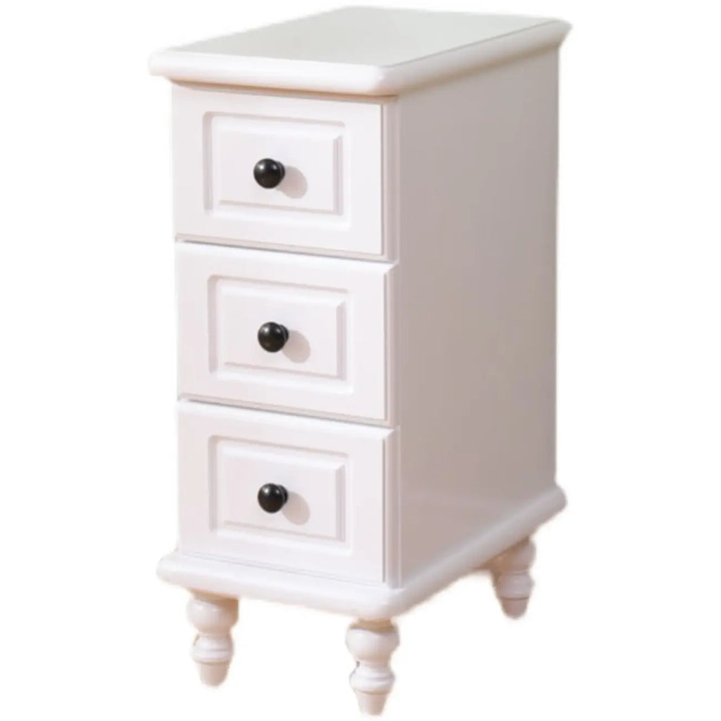 Table de chevet Art Déco avec plateau en bois, 3 tiroirs et pieds
