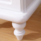Table de chevet Art Déco avec plateau en bois, 3 tiroirs et pieds