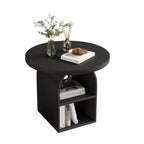 Table d'appoint moderne à trois niveaux en pierre frittée blanche à géométrie géométrique