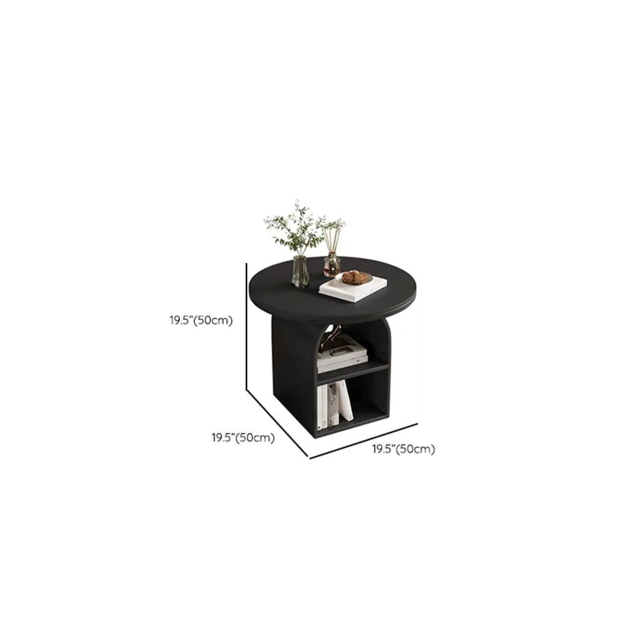 Table d'appoint moderne à trois niveaux en pierre frittée blanche à géométrie géométrique