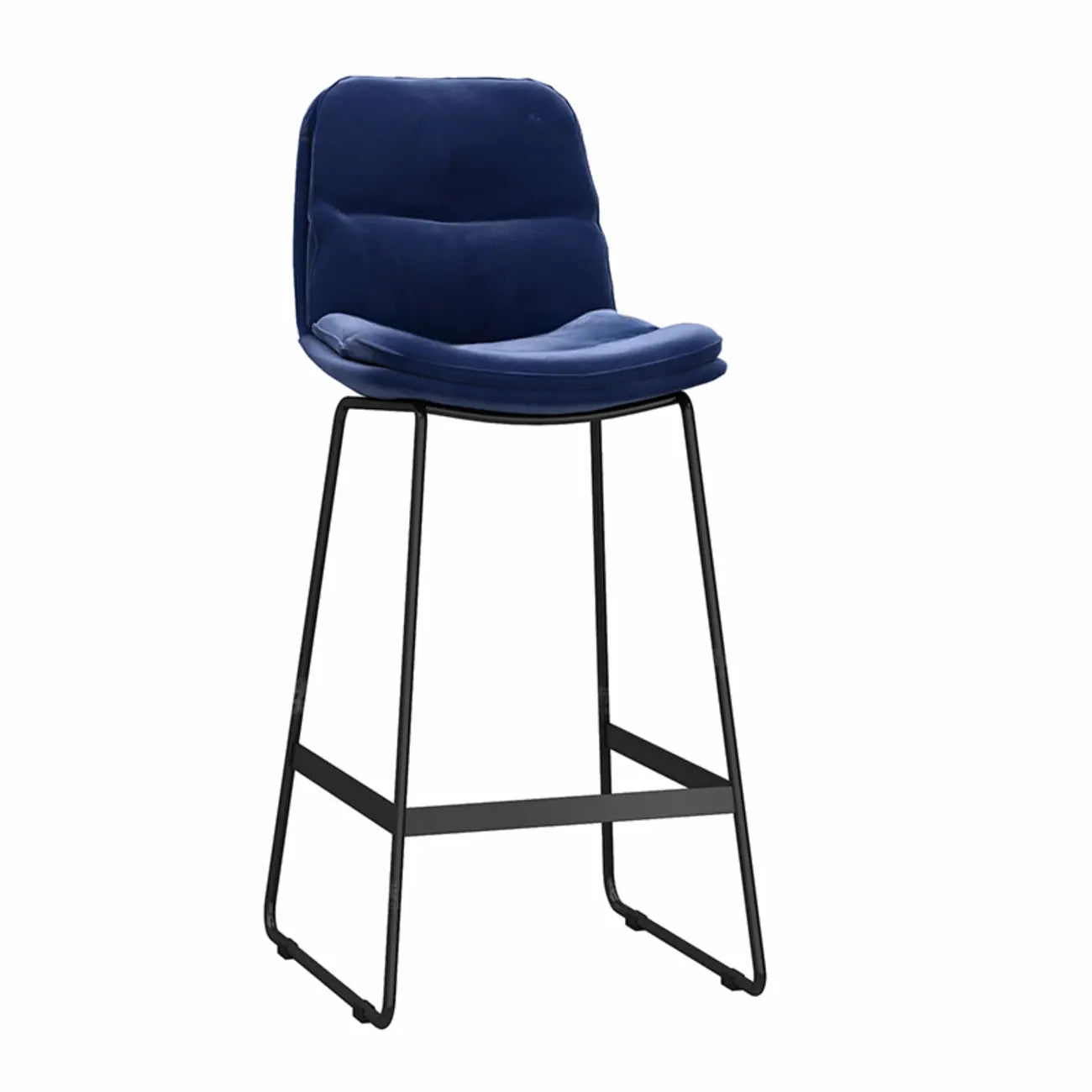 Tabourets de bar de comptoir Glam Sled revêtus de tissu