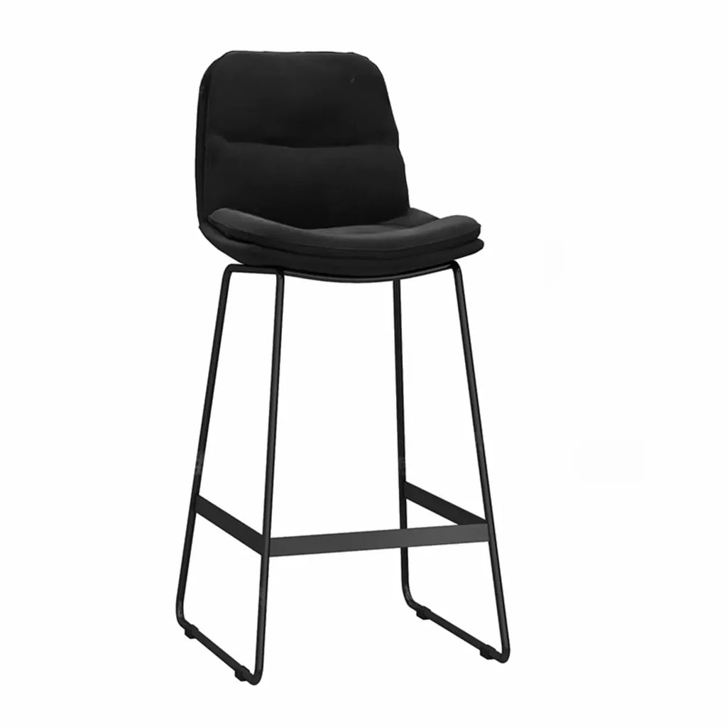 Tabourets de bar de comptoir Glam Sled revêtus de tissu