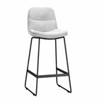 Tabourets de bar de comptoir Glam Sled revêtus de tissu