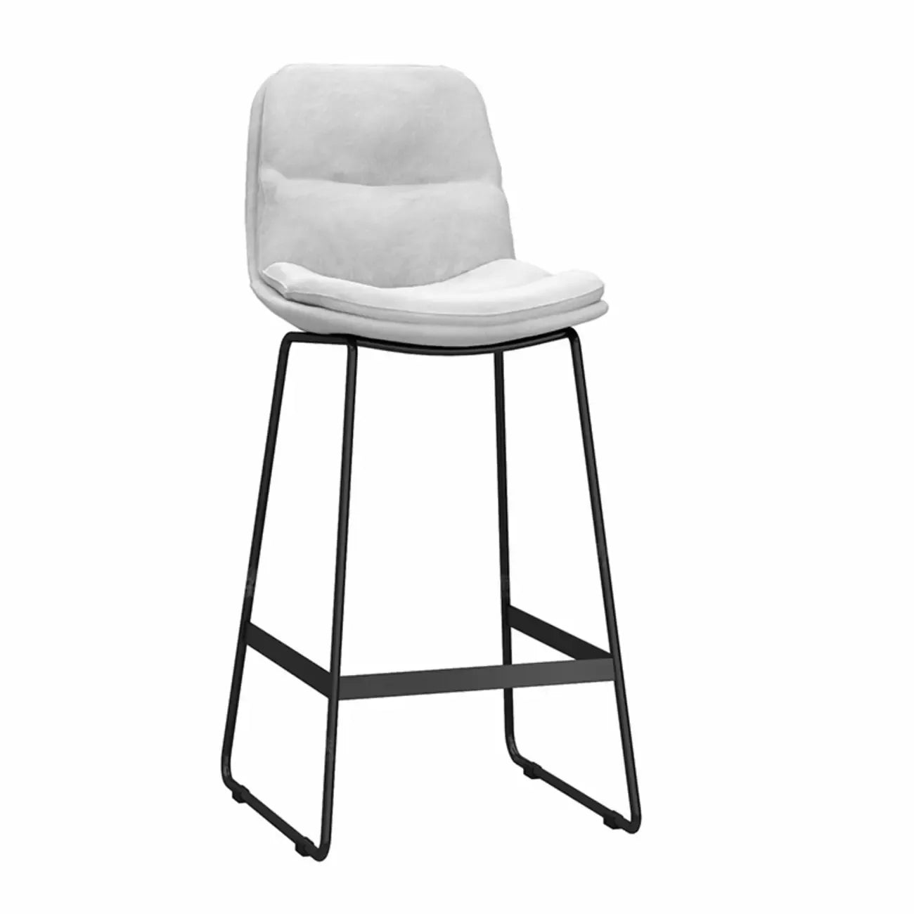 Tabourets de bar de comptoir Glam Sled revêtus de tissu