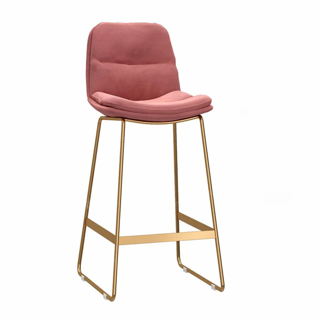 Tabourets de bar de comptoir Glam Sled revêtus de tissu