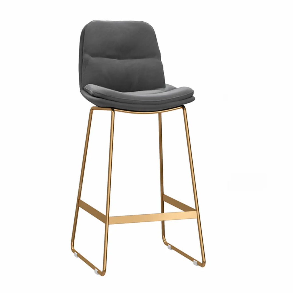 Tabourets de bar de comptoir Glam Sled revêtus de tissu