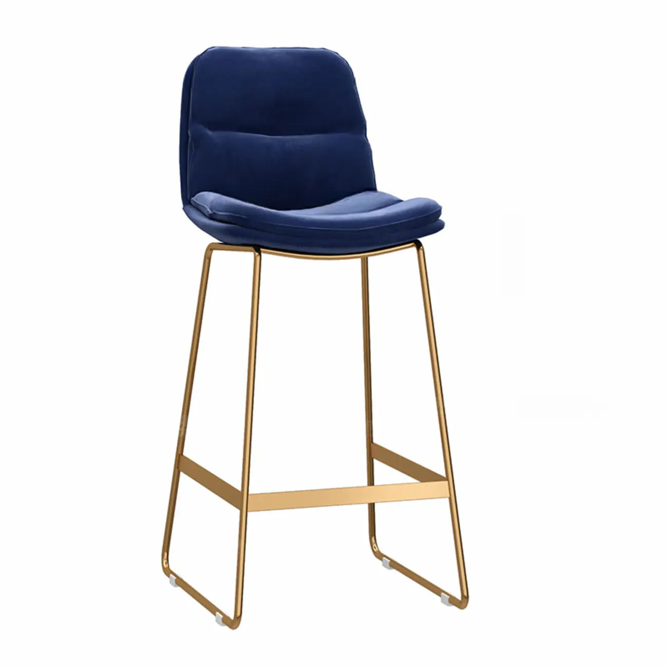 Tabourets de bar de comptoir Glam Sled revêtus de tissu