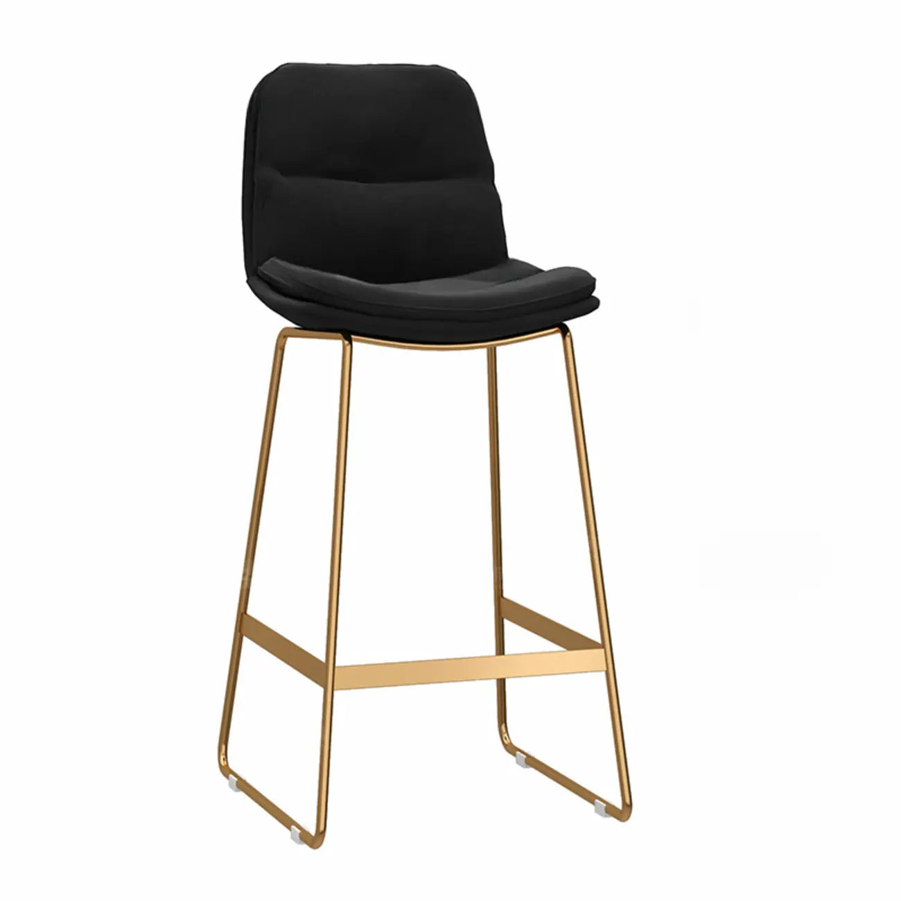 Tabourets de bar de comptoir Glam Sled revêtus de tissu