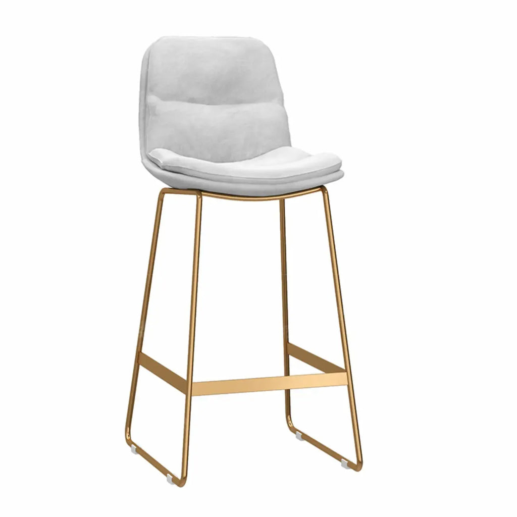 Tabourets de bar de comptoir Glam Sled revêtus de tissu