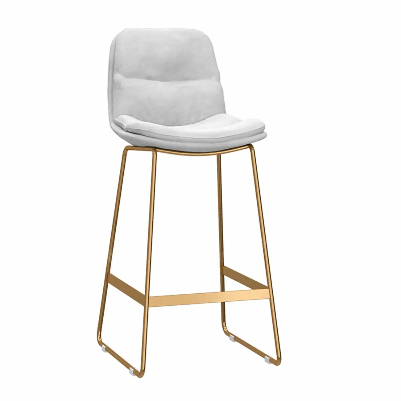 Tabourets de bar de comptoir Glam Sled revêtus de tissu