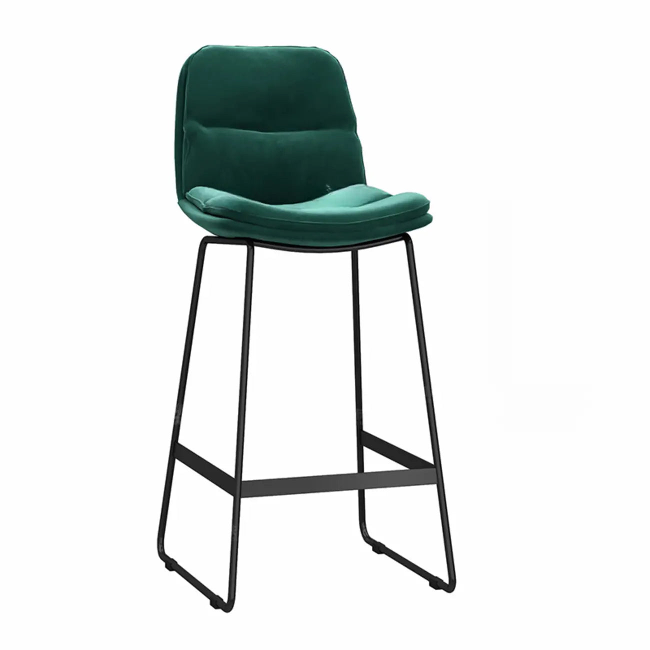 Tabourets de bar de comptoir Glam Sled revêtus de tissu