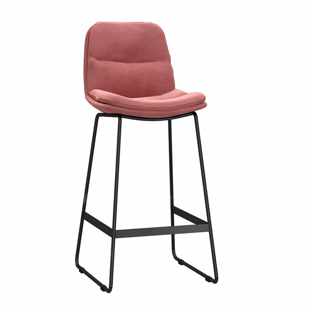 Tabourets de bar de comptoir Glam Sled revêtus de tissu