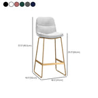 Tabourets de bar de comptoir Glam Sled revêtus de tissu