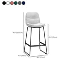 Tabourets de bar de comptoir Glam Sled revêtus de tissu