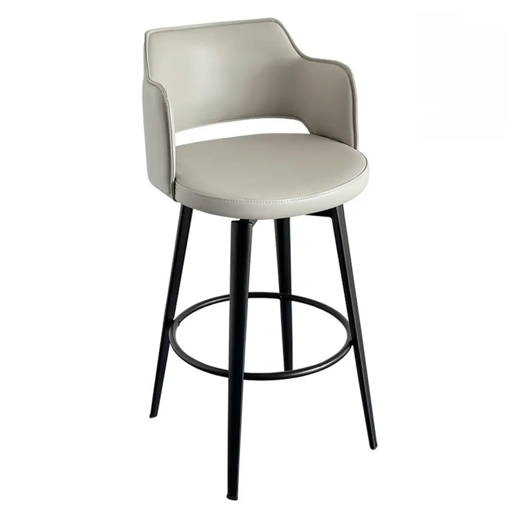 Tabourets de bar pivotants à assise baquet rembourrée, style moderne du milieu du siècle