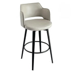 Tabourets de bar pivotants à assise baquet rembourrée, style moderne du milieu du siècle