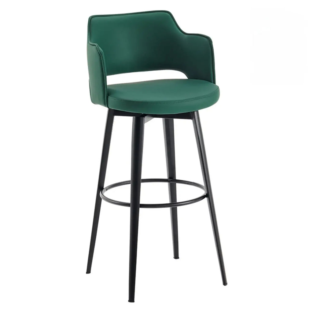Tabourets de bar pivotants à assise baquet rembourrée, style moderne du milieu du siècle