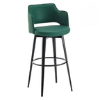Tabourets de bar pivotants à assise baquet rembourrée, style moderne du milieu du siècle