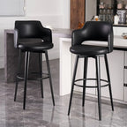 Tabourets de bar pivotants à assise baquet rembourrée, style moderne du milieu du siècle
