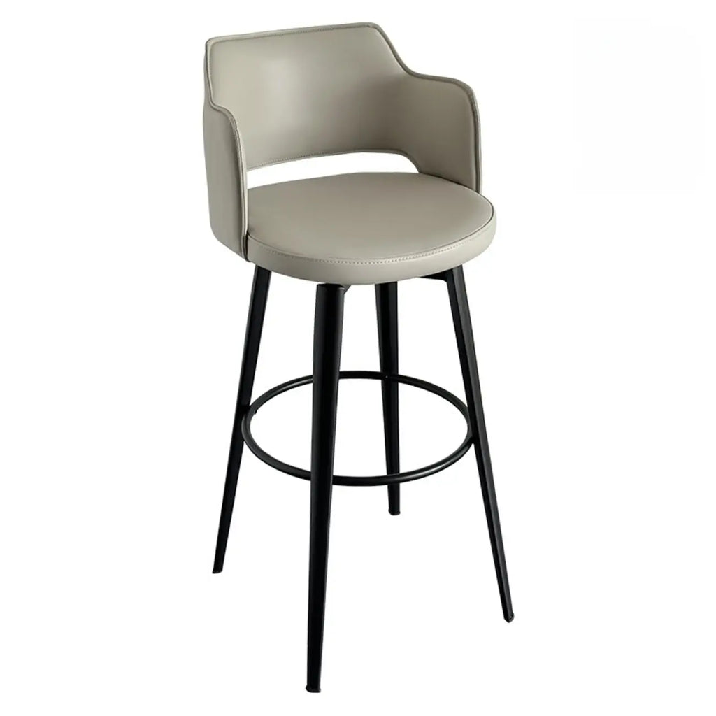 Tabourets de bar pivotants à assise baquet rembourrée, style moderne du milieu du siècle