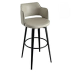 Tabourets de bar pivotants à assise baquet rembourrée, style moderne du milieu du siècle