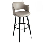 Tabourets de bar pivotants à assise baquet rembourrée, style moderne du milieu du siècle