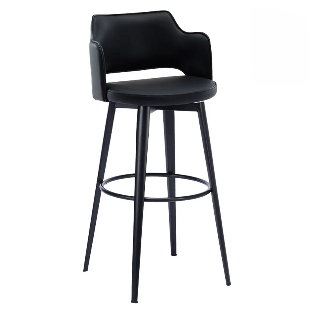 Tabourets de bar pivotants à assise baquet rembourrée, style moderne du milieu du siècle