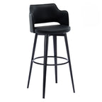 Tabourets de bar pivotants à assise baquet rembourrée, style moderne du milieu du siècle