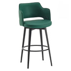 Tabourets de bar pivotants à assise baquet rembourrée, style moderne du milieu du siècle