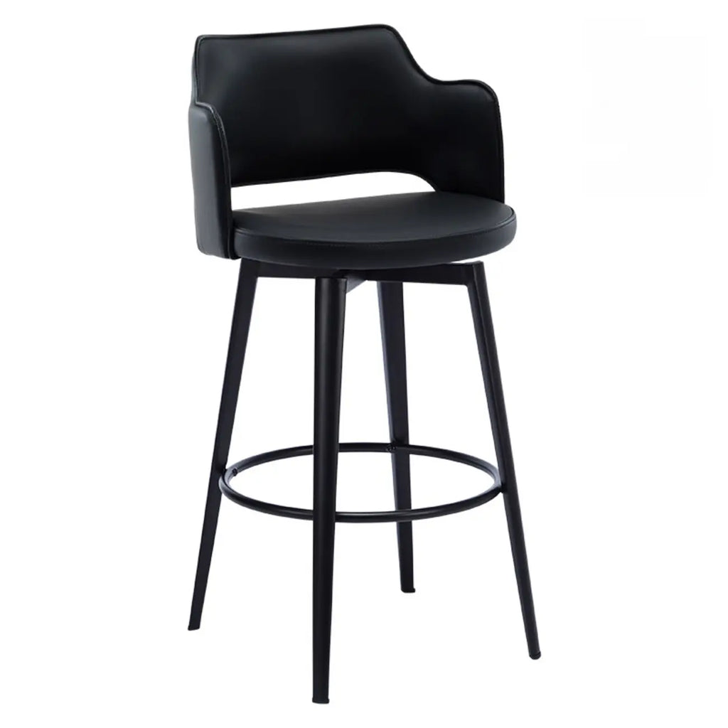 Tabourets de bar pivotants à assise baquet rembourrée, style moderne du milieu du siècle