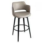Tabourets de bar pivotants à assise baquet rembourrée, style moderne du milieu du siècle