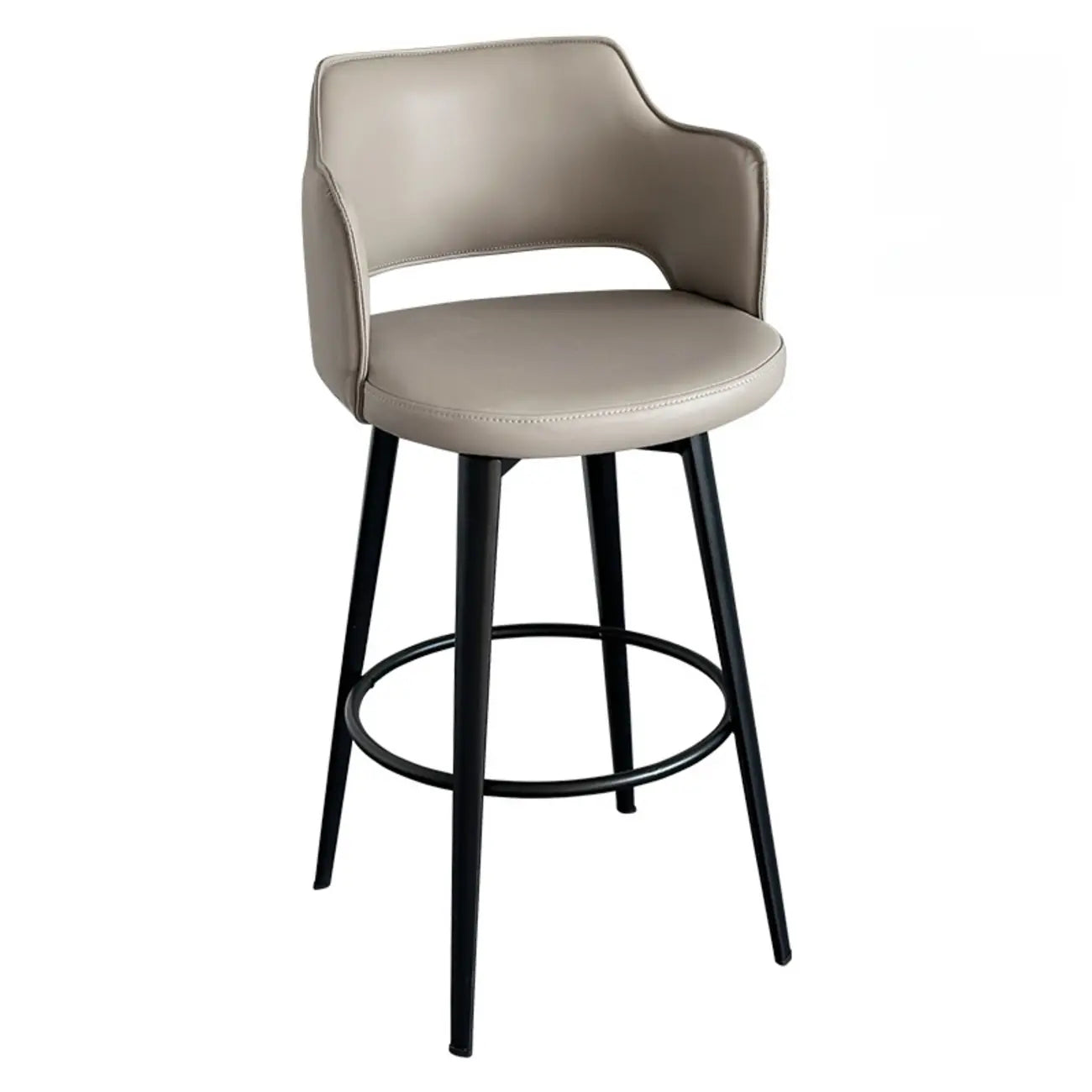 Tabourets de bar pivotants à assise baquet rembourrée, style moderne du milieu du siècle