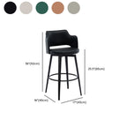 Tabourets de bar pivotants à assise baquet rembourrée, style moderne du milieu du siècle
