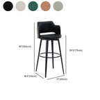 Tabourets de bar pivotants à assise baquet rembourrée, style moderne du milieu du siècle