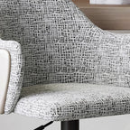 Tabouret de bar minimaliste en tissu rembourré avec accoudoirs