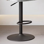 Tabouret de bar minimaliste en tissu rembourré avec accoudoirs