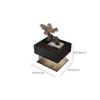 Table de chevet moderne avec plateau en bois acrylique, 1 tiroir et éclairage intégré
