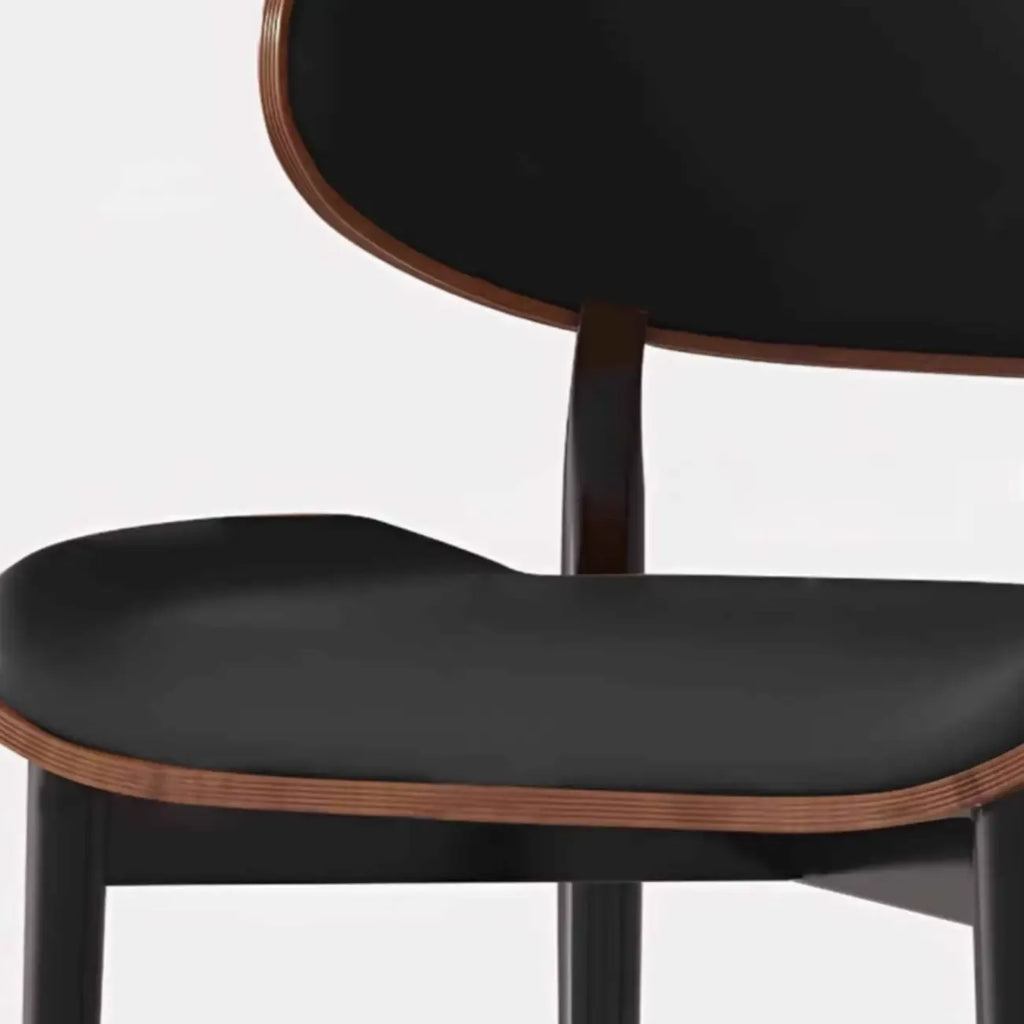 Tabourets de bar modernes en métal noir et cuir, hauteur comptoir
