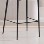 Tabourets de bar modernes en métal noir et cuir, hauteur comptoir