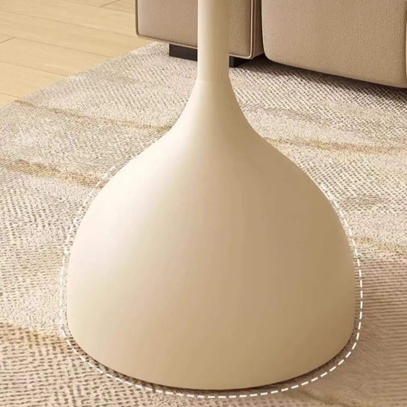 Table d'appoint ronde classique en verre avec pied central - Table seule