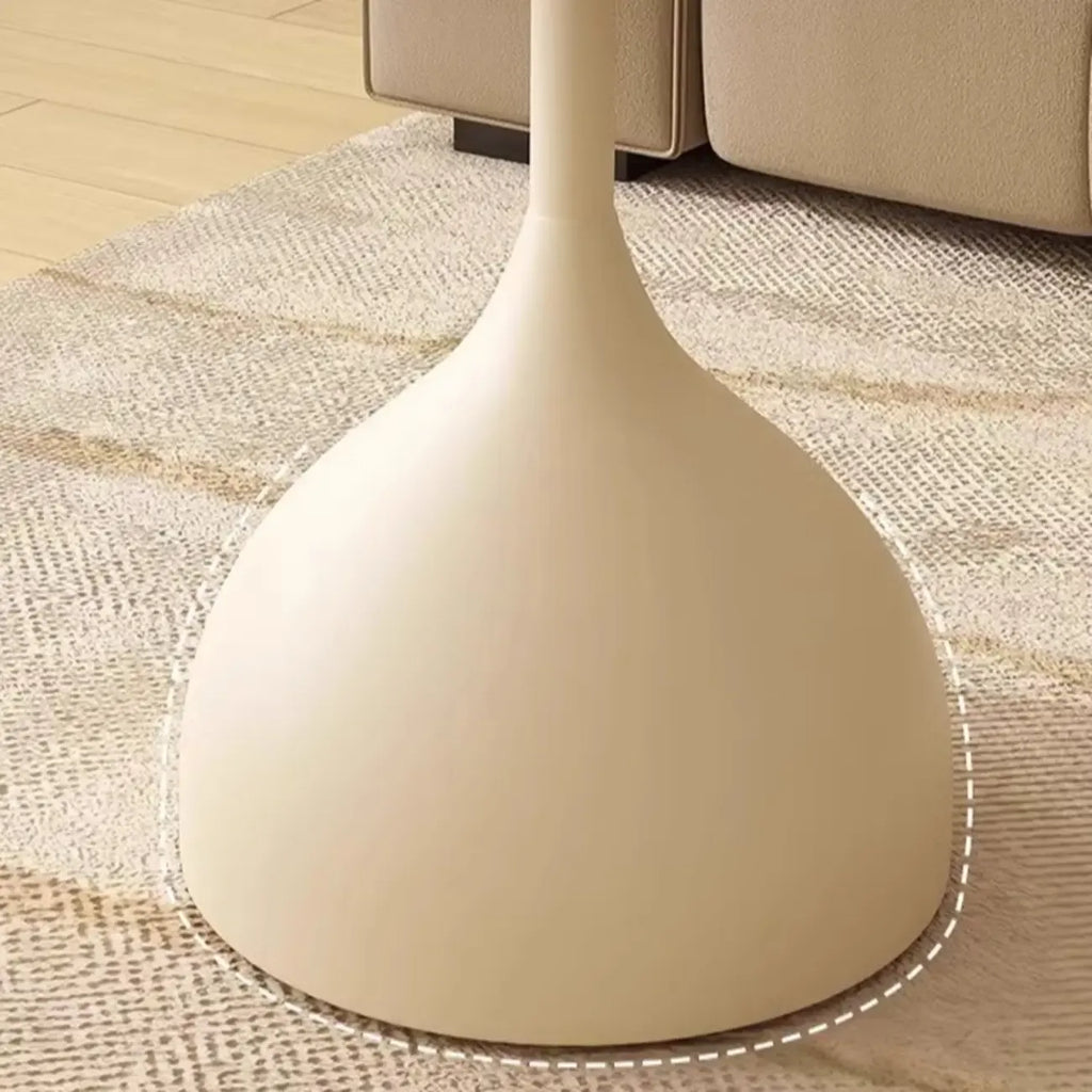 Table d'appoint ronde classique en verre avec pied central - Table seule