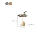 Table d'appoint ronde classique en verre avec pied central - Table seule