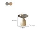 Table d'appoint ronde classique en verre avec pied central - Table seule