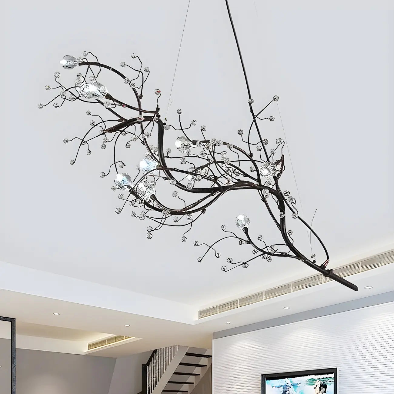 Lampadario a sospensione moderno a LED con rami in metallo